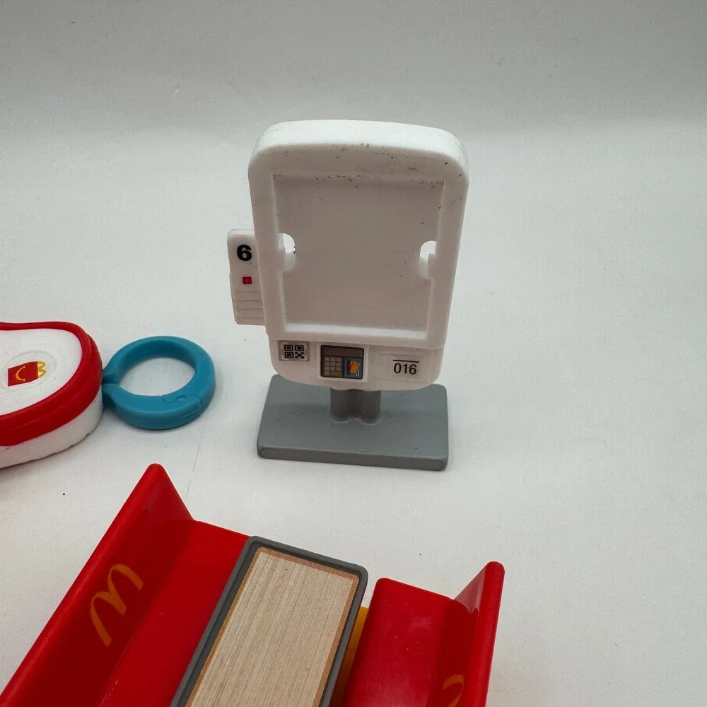 McDonald's Happy Meal Toy Lot Red Yellow Crocs Keychain Booth Tray Menu